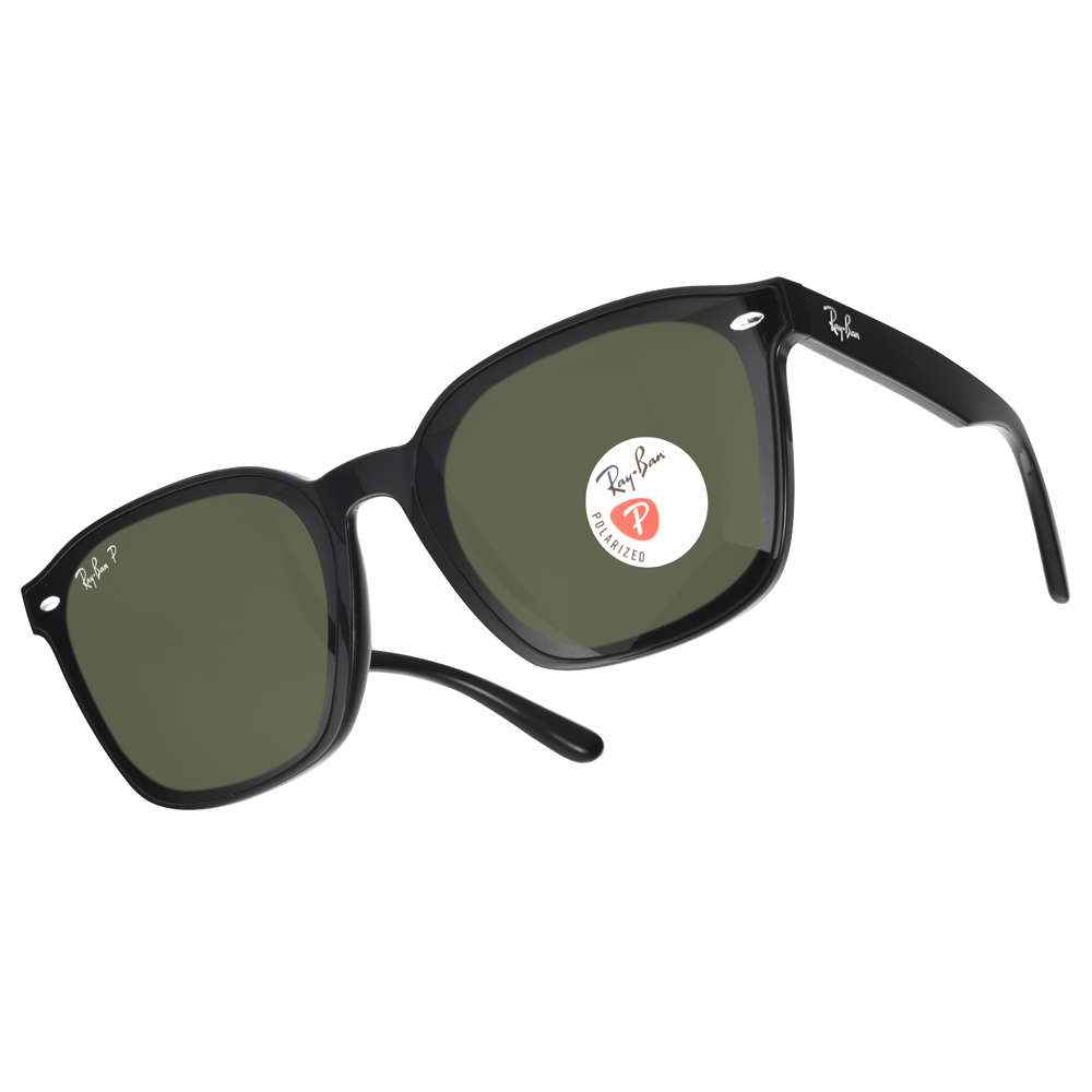 【RayBan】RB4392D 601/9A-66mm 方框太陽眼鏡 (偏光鏡片)♣