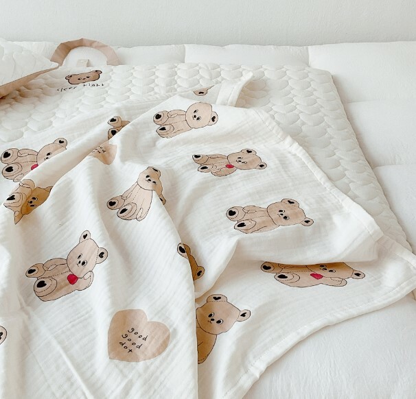 Dot to Dot 鼻涕熊三層莫代爾棉輕薄蓋毯