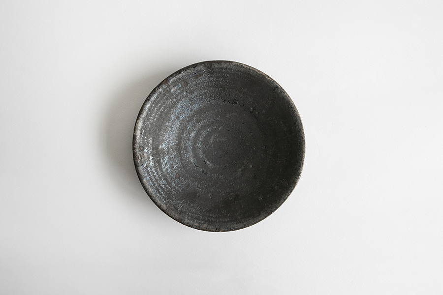 小野象平-黑志野 取皿