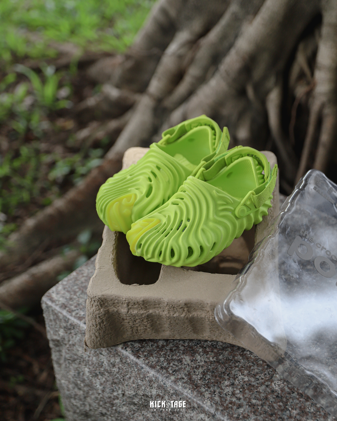 [現貨在店] 聯名款 童鞋 Salehe Bembury x CROCS Pollex Kids 指紋鞋 魔鬼氈 水鞋 涼鞋【208600】