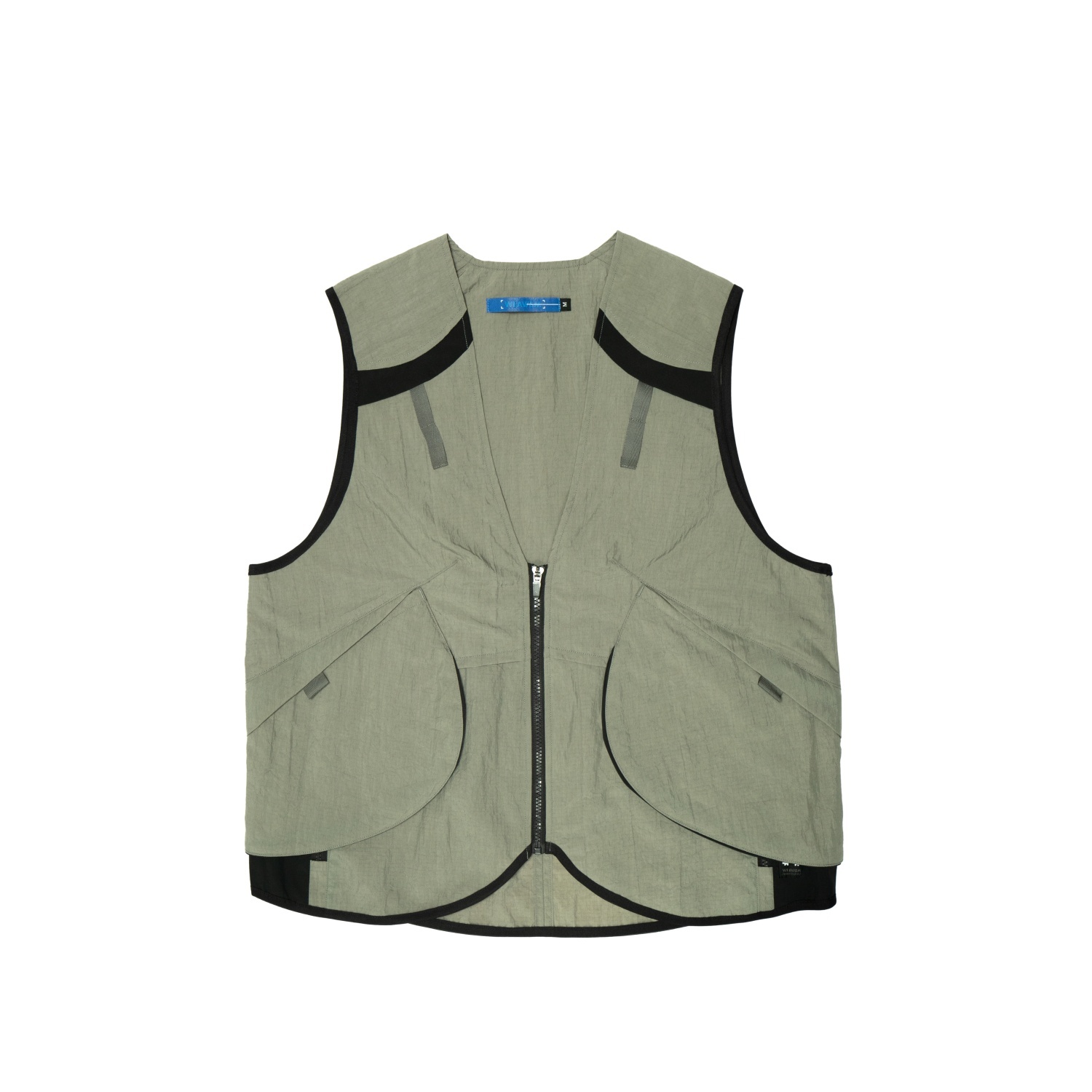 立體蟲袋尼龍背心- 灰綠