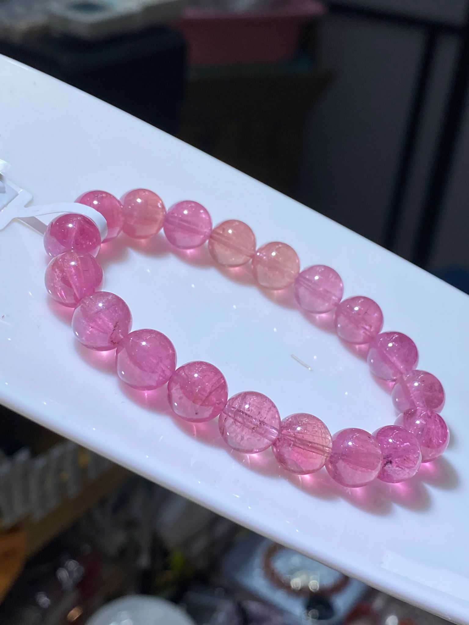 9.5-9.8mm 高質透體特級粉紅碧璽