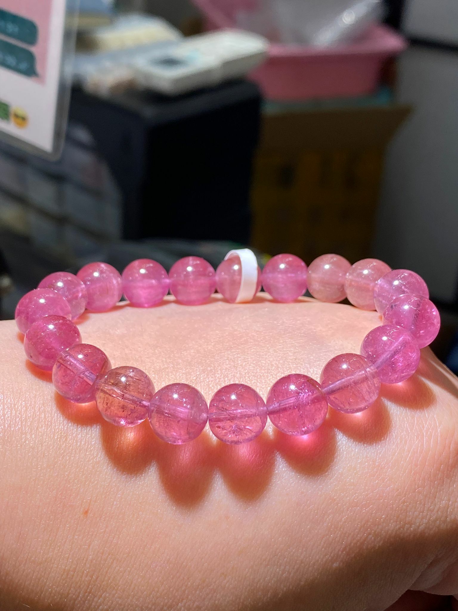 9.5-9.8mm 高質透體特級粉紅碧璽