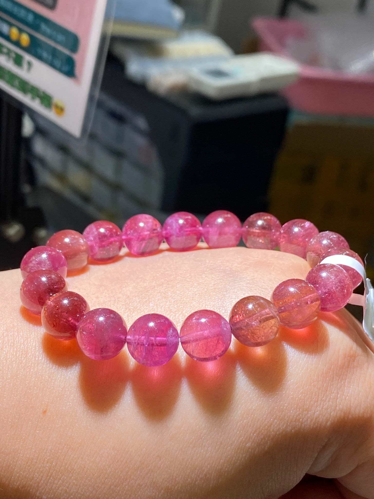 10-10.3mm 高質透體特級粉紅碧璽