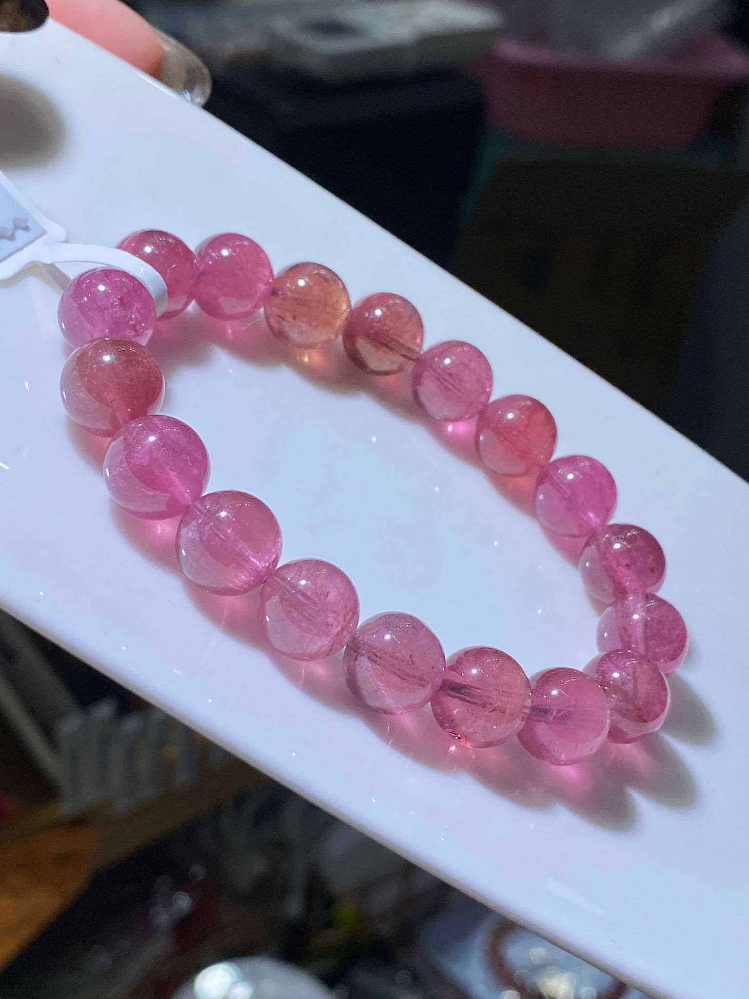 10.5-10.8mm 高質透體特級粉紅碧璽