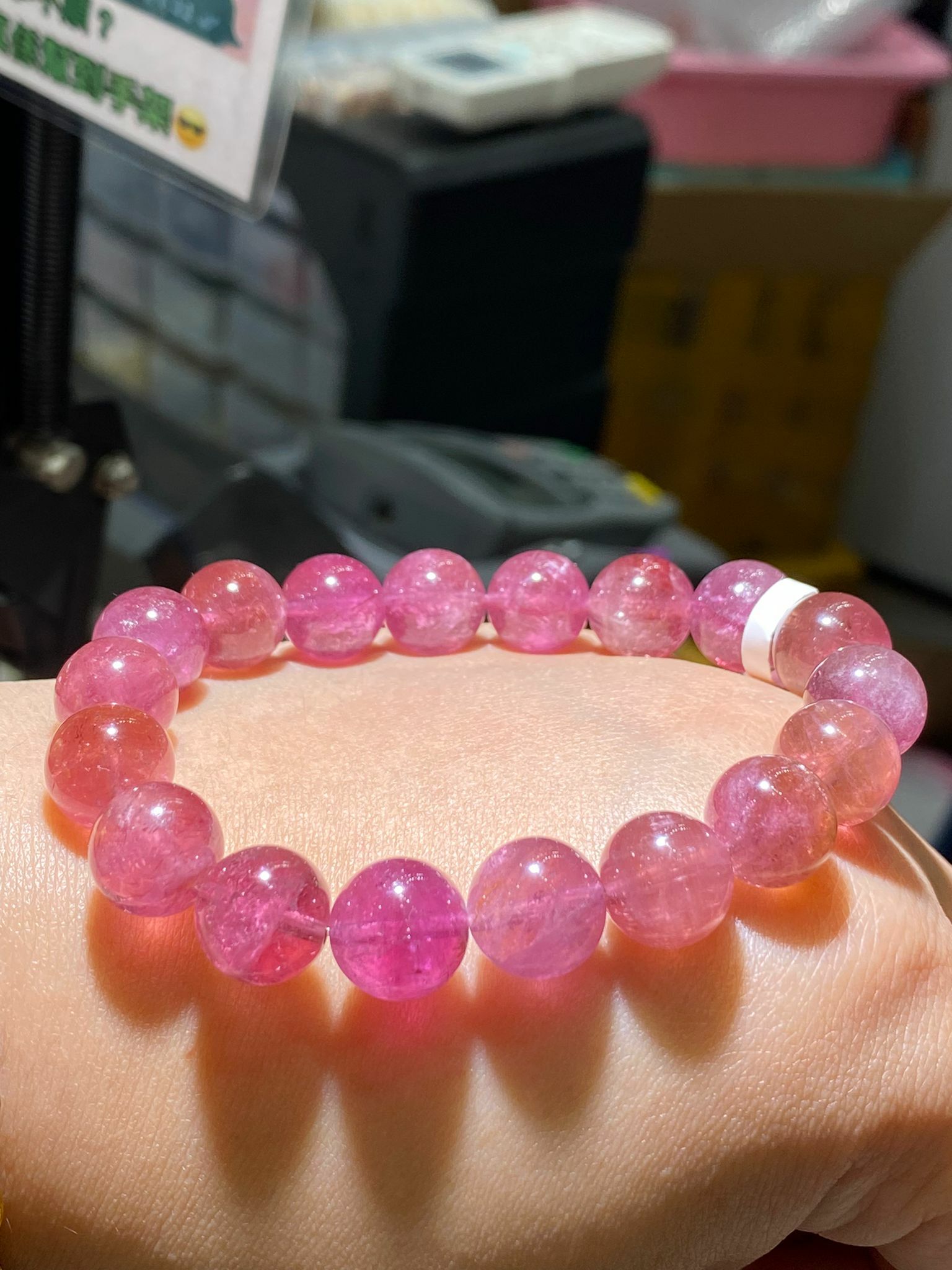 10.8-11mm 高質透體特級粉紅碧璽