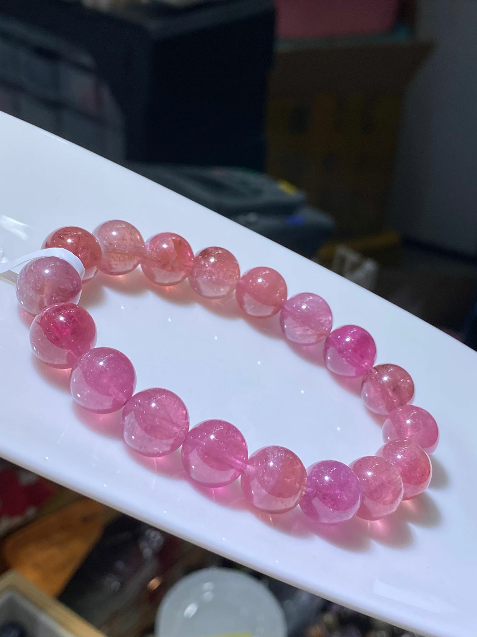 10.8-11mm 高質透體特級粉紅碧璽