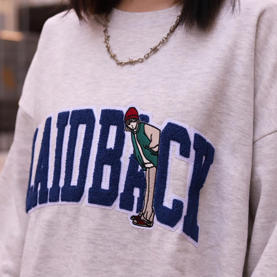 Red Cap Girl 寬版刺繡大學Tee 23512
