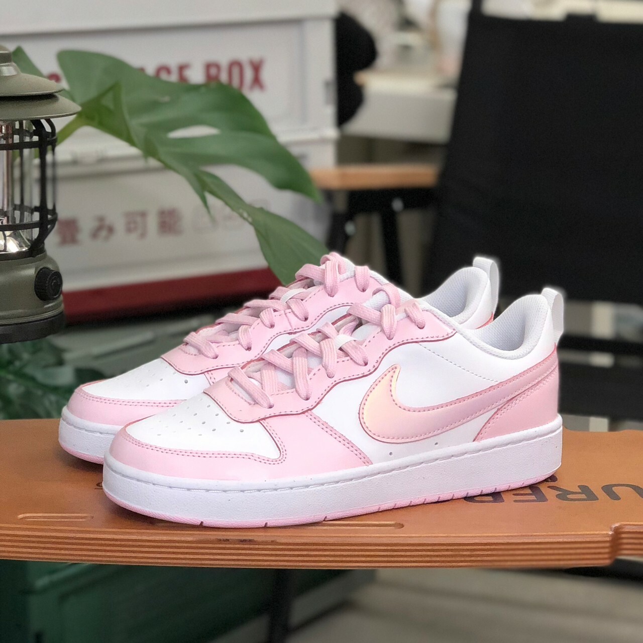Nike Court Borough Low 2 SE GS 珠光櫻花粉 粉白 DQ0492-100