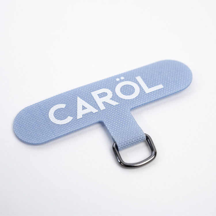 手機掛繩夾片 - (溫柔紫墊片) 圓潤簽名