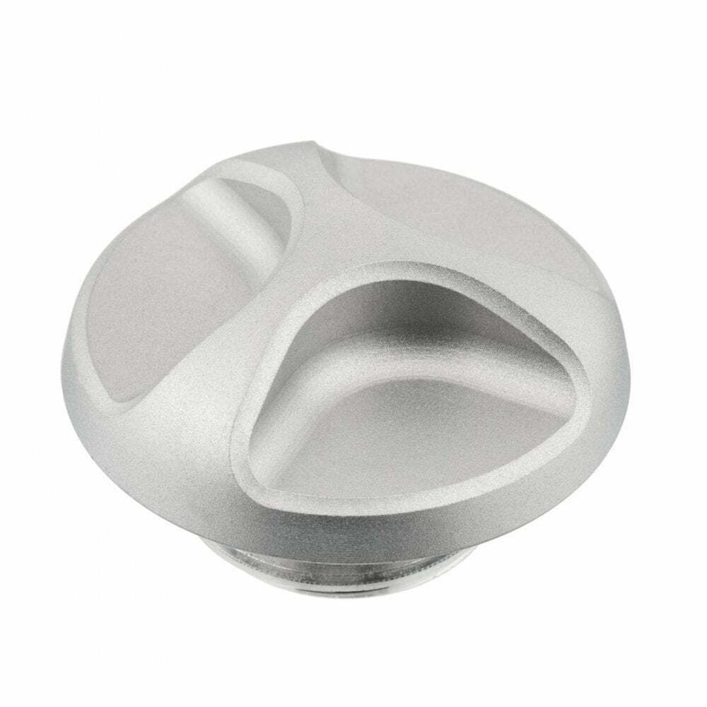Motone Buzzsaw Engine Oil Filler Cap - Shot Blast - Frosty