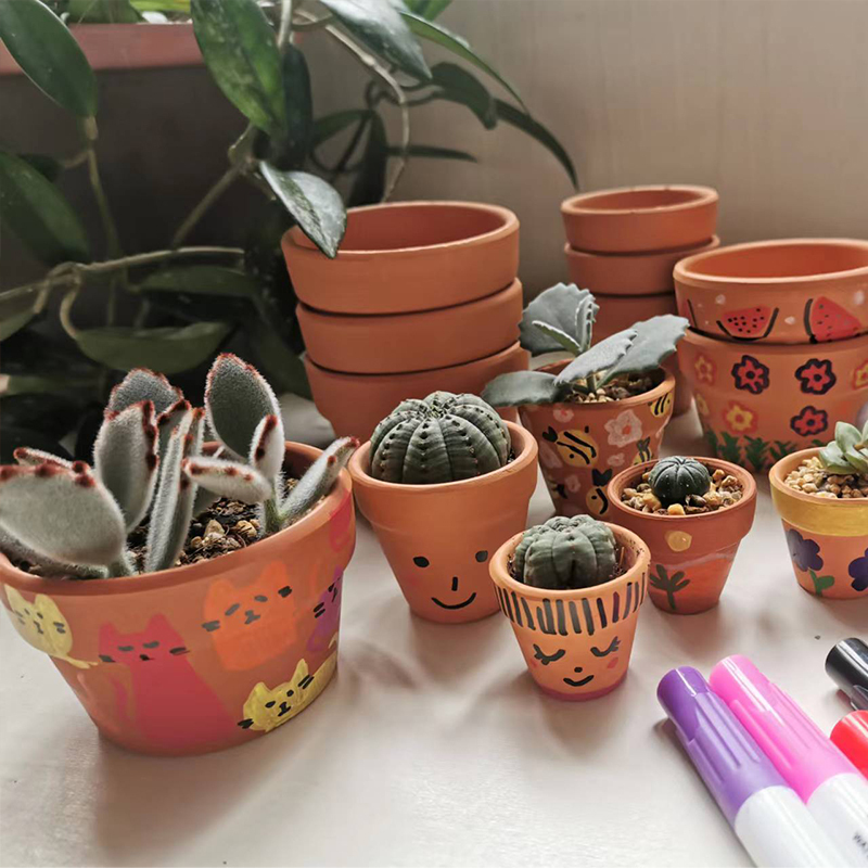 陶藝花盆手繪DIY套裝 B款