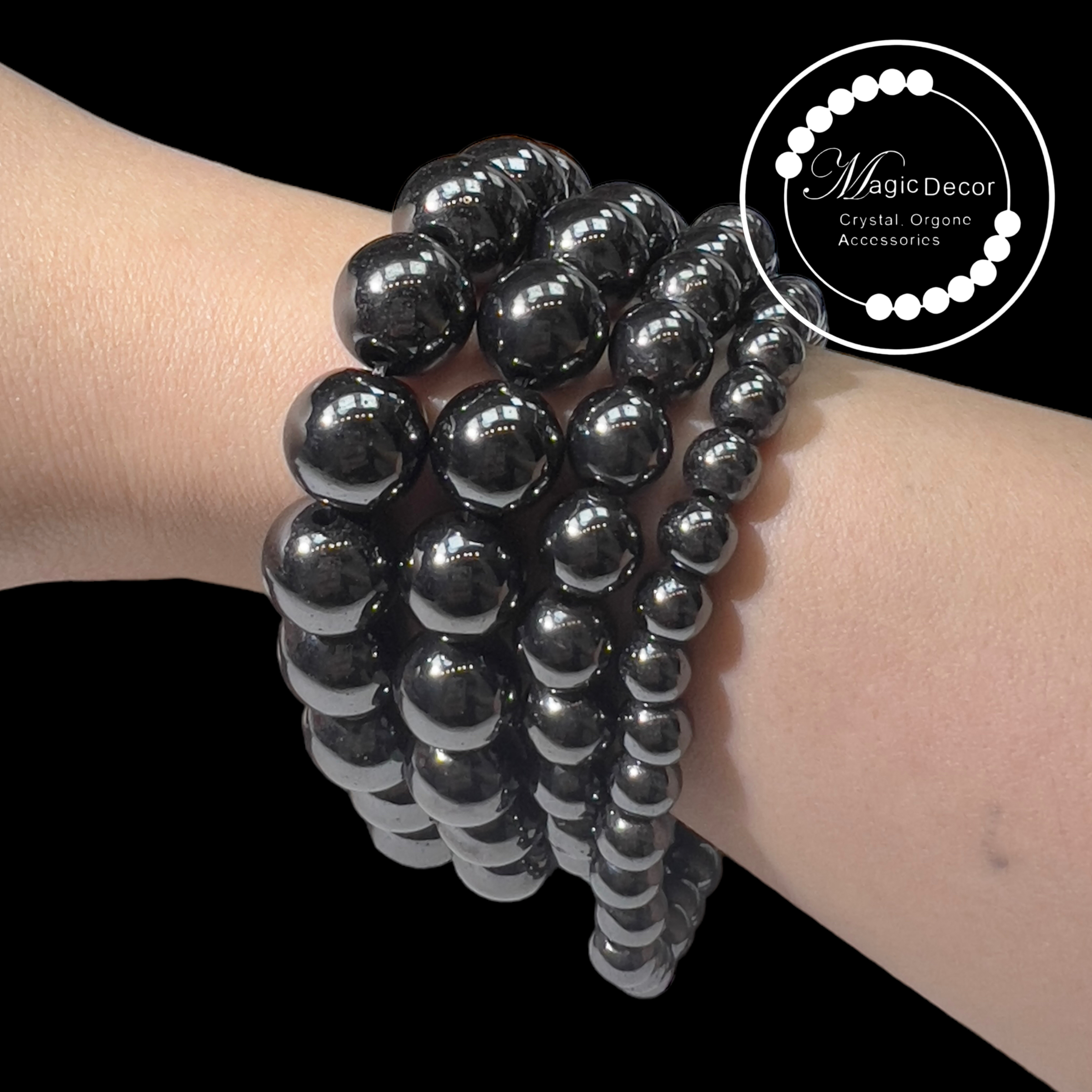 250703 - A33 10mm+黑膽石圓珠手串