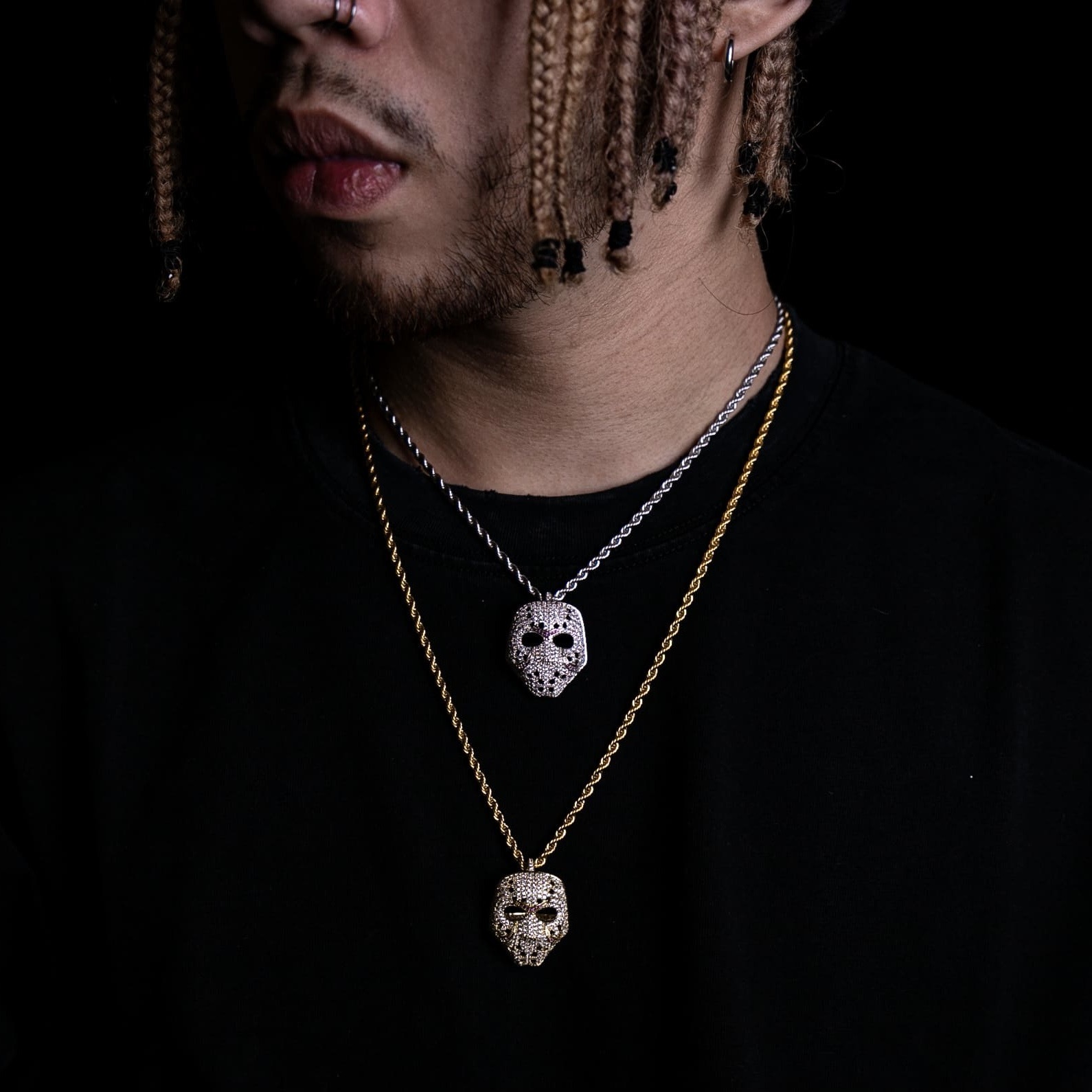 滿鑲傑森面具墜飾