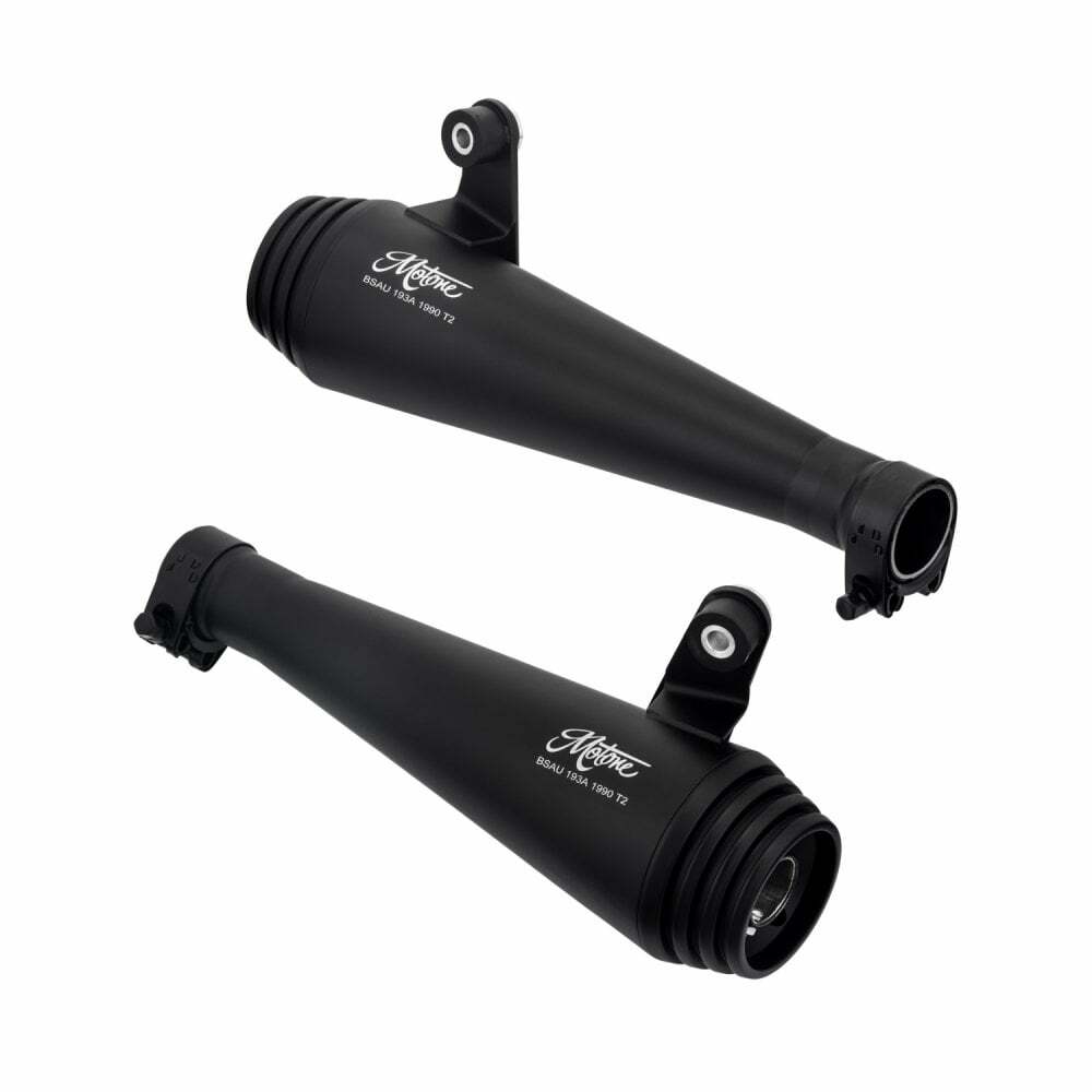 Motone 水冷 Speed Twin/Thruxton 專用 排氣管 土星 - 消光黑