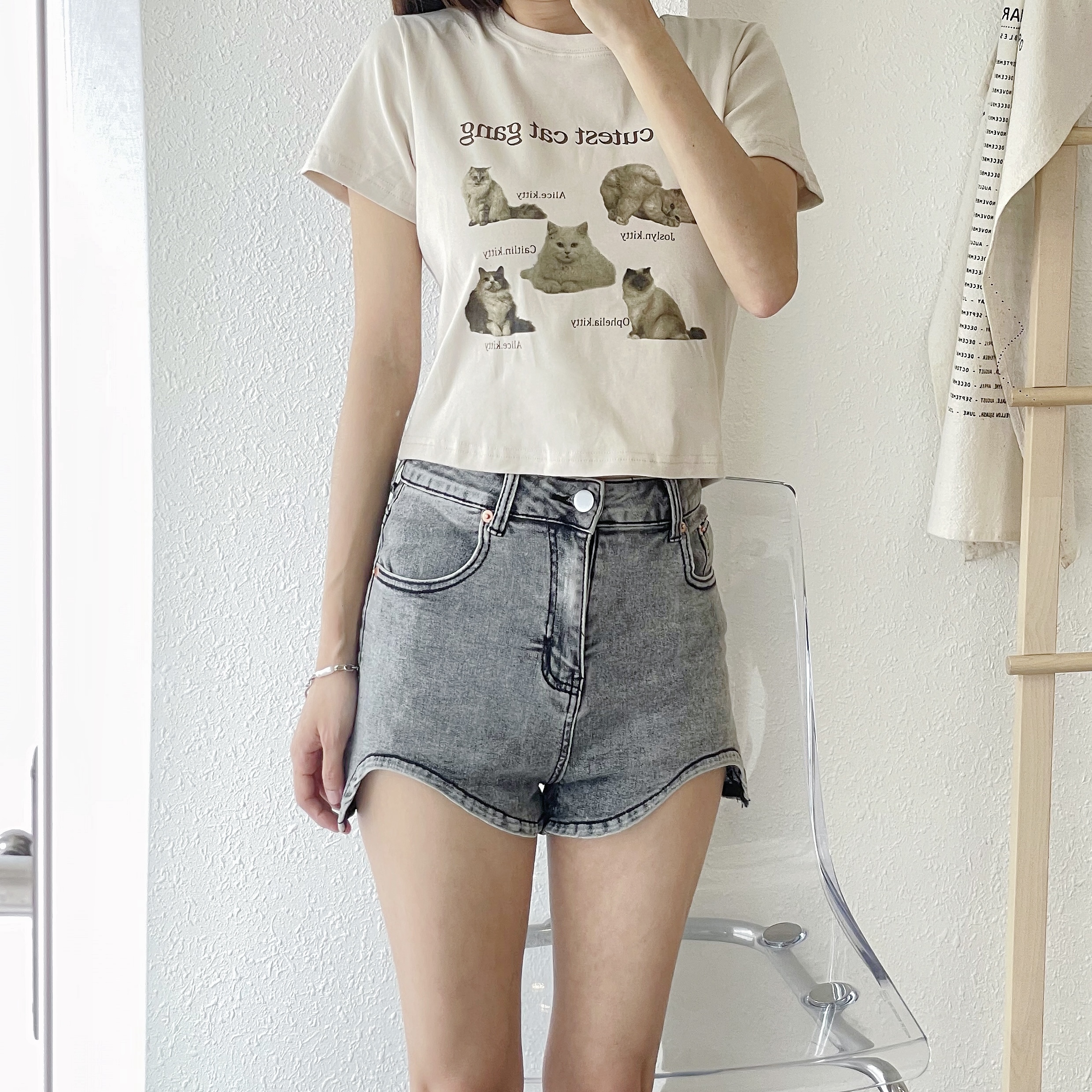 |現貨|夏日辣妹挖U高腰彈力短褲S-L(3色)