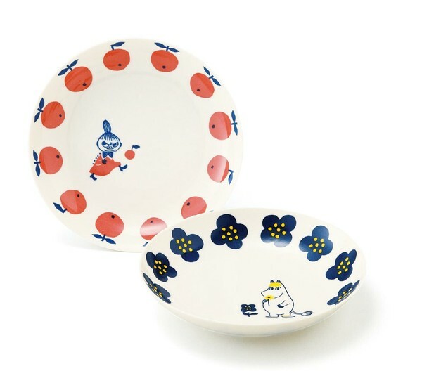 moomin 嚕嚕米 陶瓷大餐盤 2入禮盒組|日本 yamaka