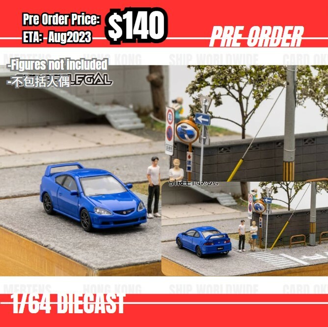 Pre Order-$140 *Street Legal* 1:64 Honda Integra Type R DC5 Facelift Blue [OD16/06]