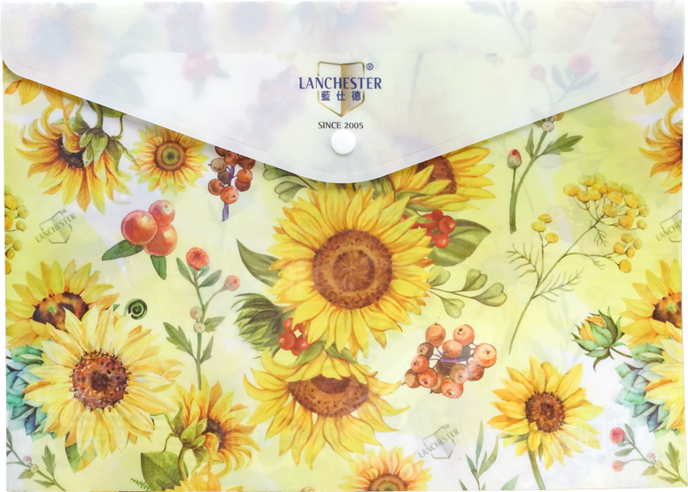 【花語系列】【永恆的愛】向日葵文件夾 24*33cm (可放A4大小)(文具) (資料夾)