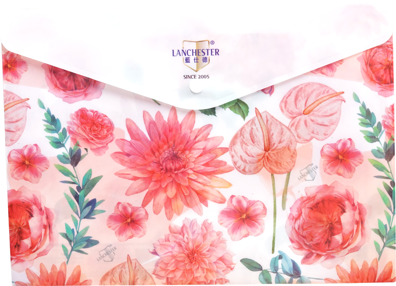 【花語系列】【永恆的愛】大麗花文件夾 24*33cm (可放A4大小)(文具) (資料夾)