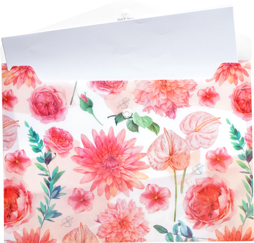 【花語系列】【永恆的愛】大麗花文件夾 24*33cm (可放A4大小)(文具) (資料夾)