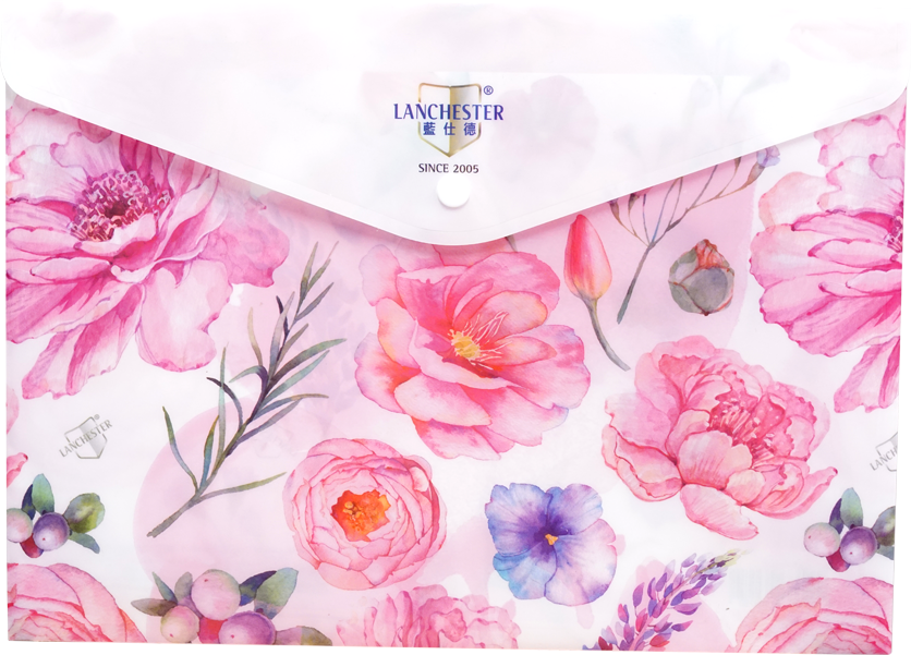 【花語系列】【永恆的愛】牡丹文件夾 24*33cm (可放A4大小)(文具) (資料夾)