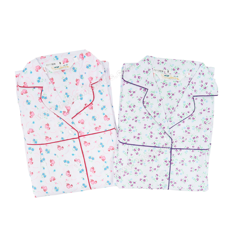 睡蓮牌: 女裝的確涼短袖長褲睡衣套裝 (S-XXL碼)