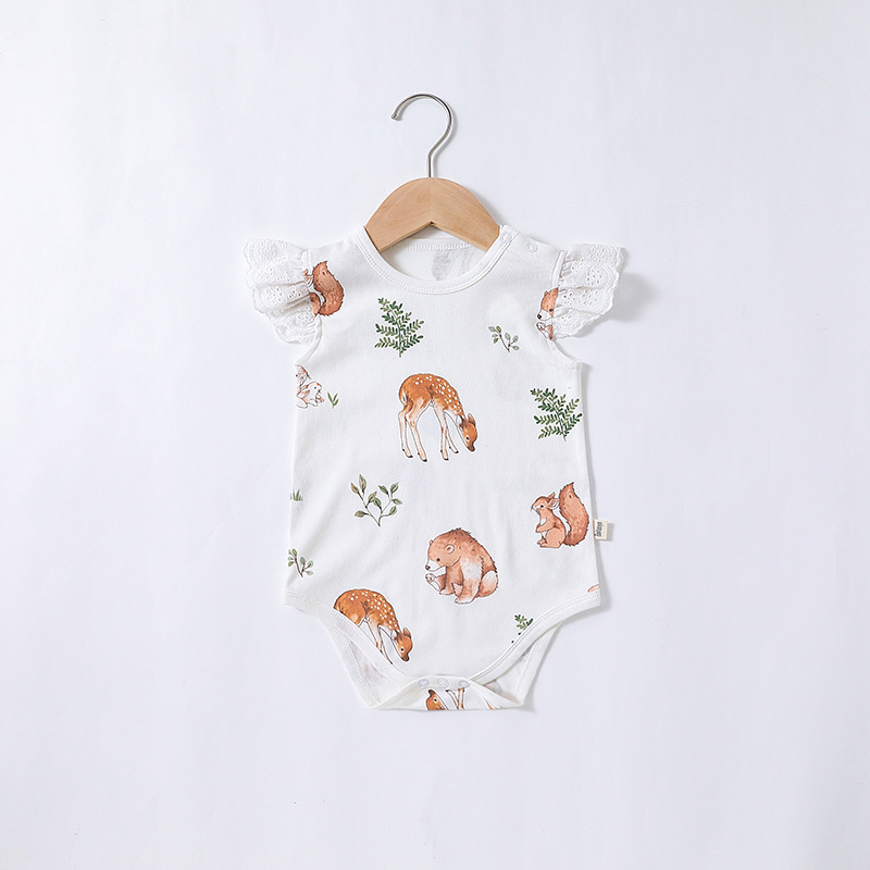 B71WE_SS23_C🐻🐿️Happy Forest 蕾絲袖包屁(pre-order)