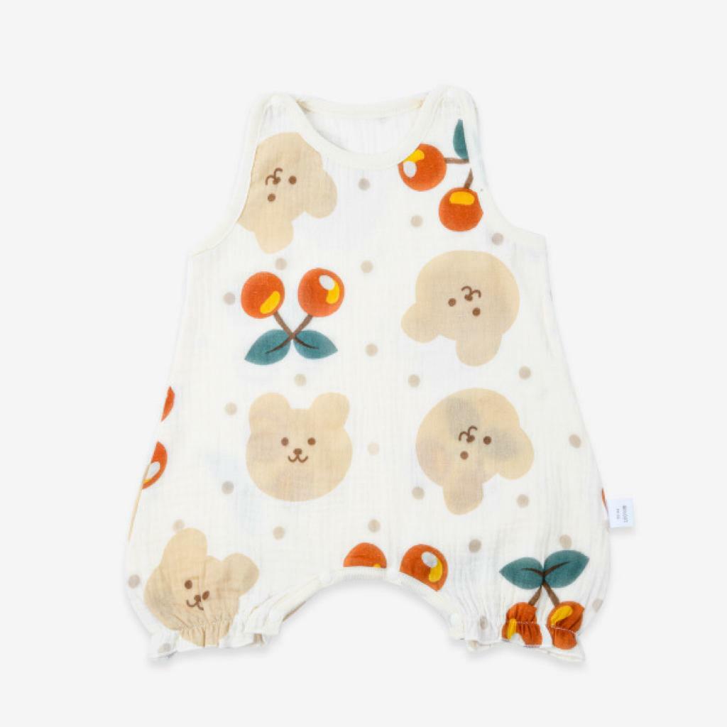 L39BE_SS23_C🍒🐻Cherry & bear 米色背心夾衣