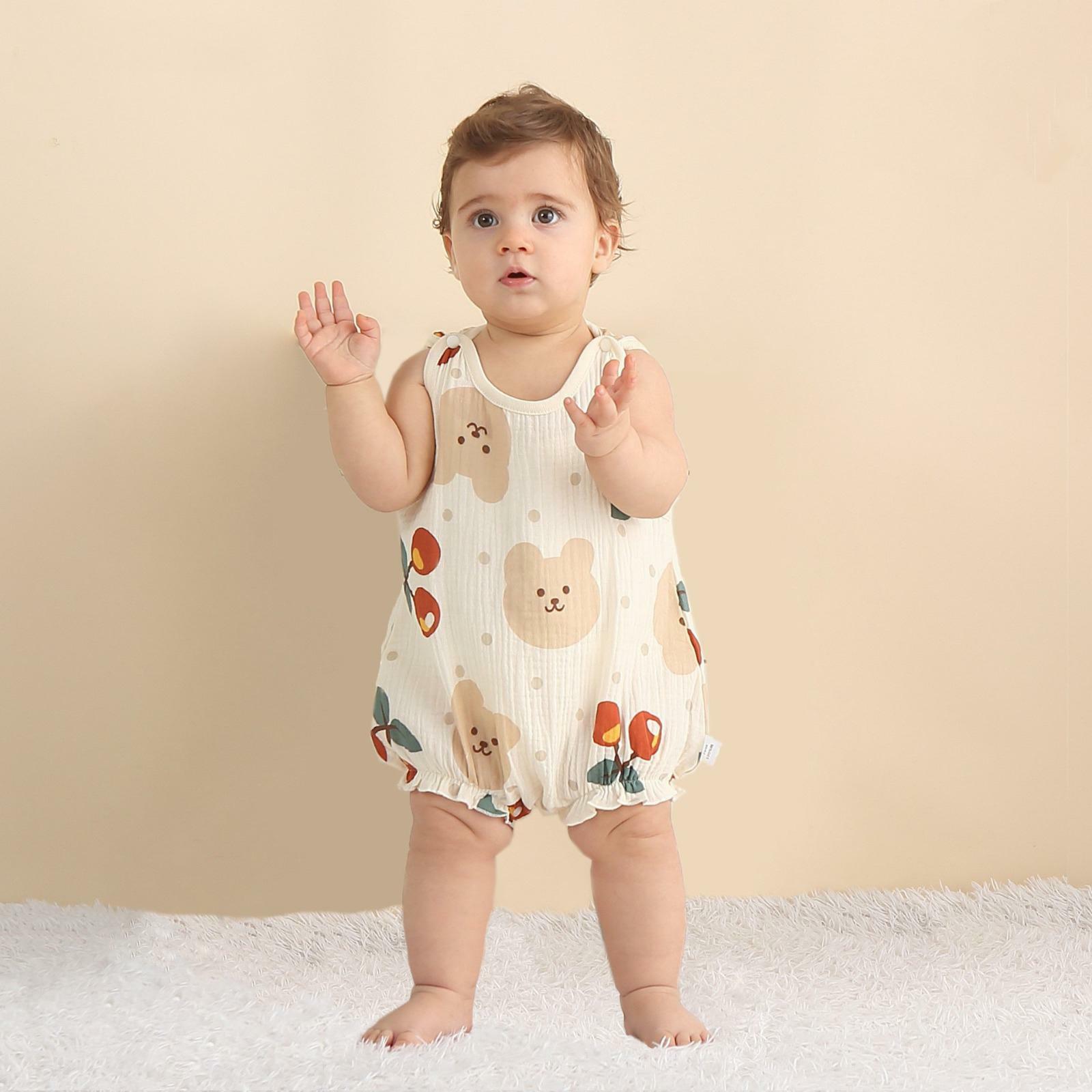 L39BE_SS23_C🍒🐻Cherry & bear 米色背心夾衣