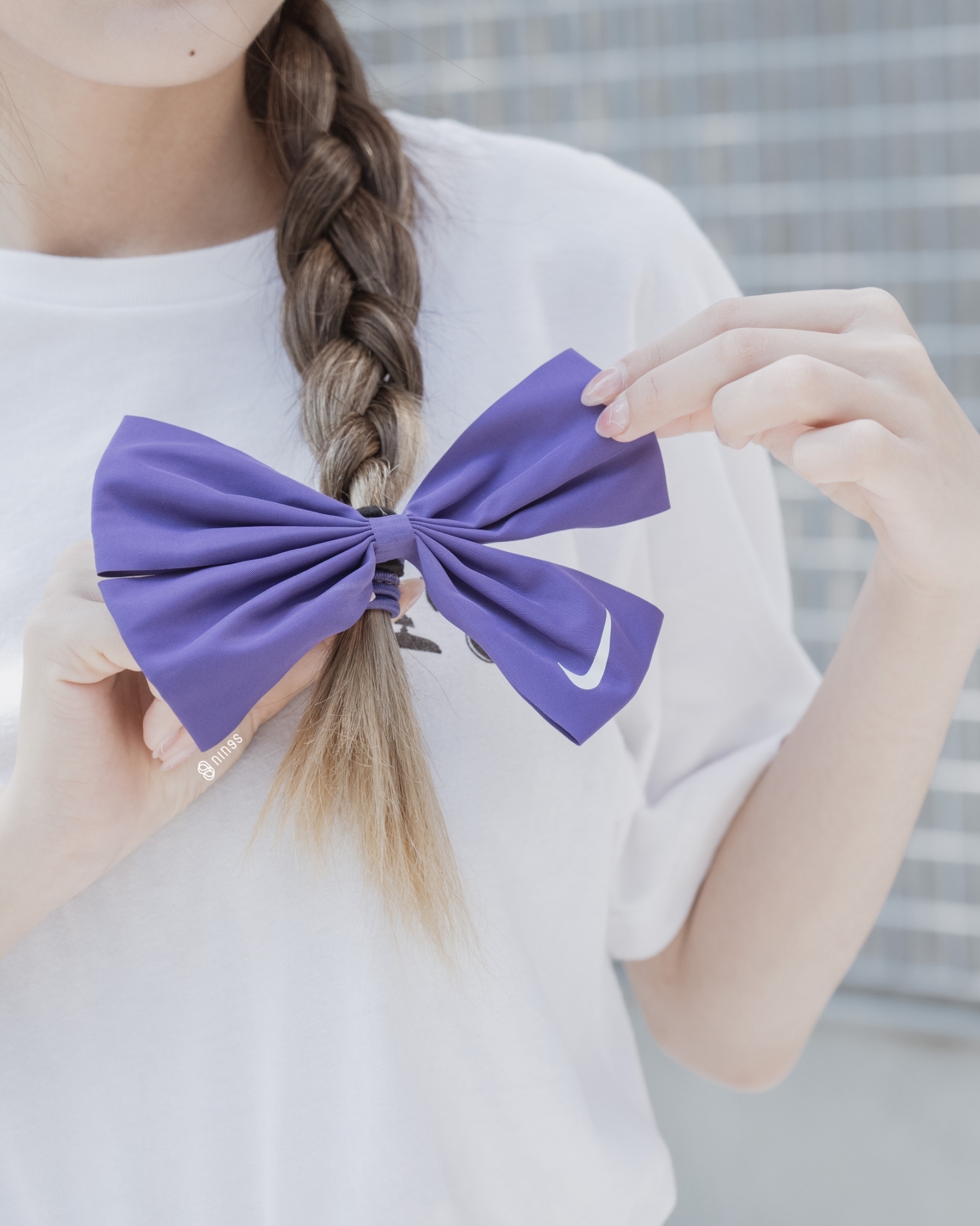 【現貨】NIKE BOW 紫色蝴蝶結 髮圈 N1001764524OS