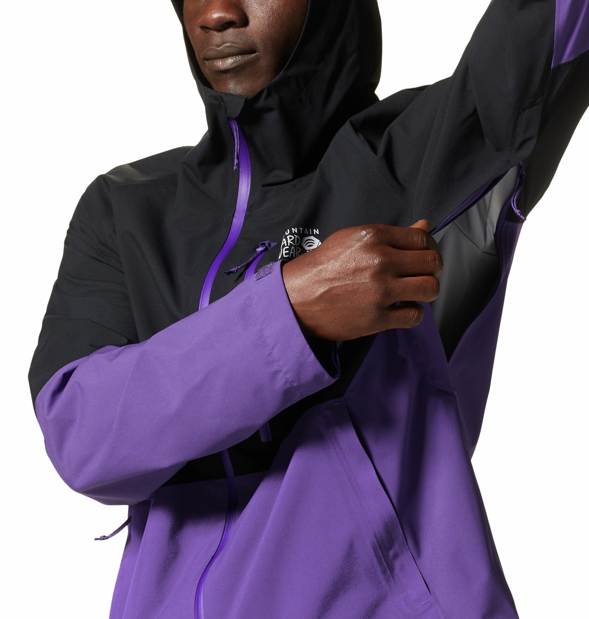 MHW男裝 (新款)輕量彈性防水連帽外套 Stretch Ozonic™ Jacket-Purple Jewel (MHW1985741-505)