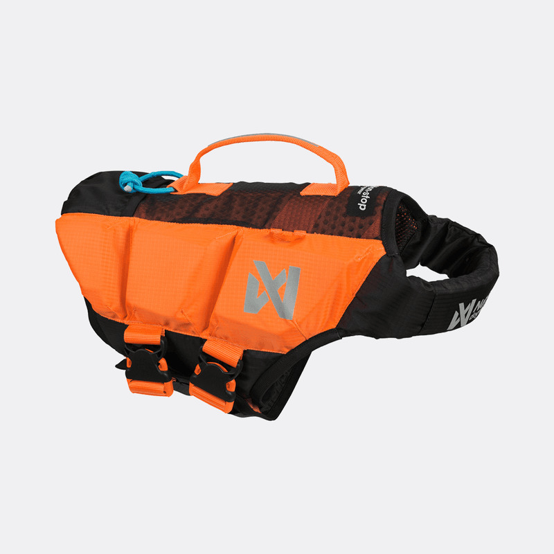 【Non-stop dogwear】PROTECTOR浮水救生衣(黑橘）