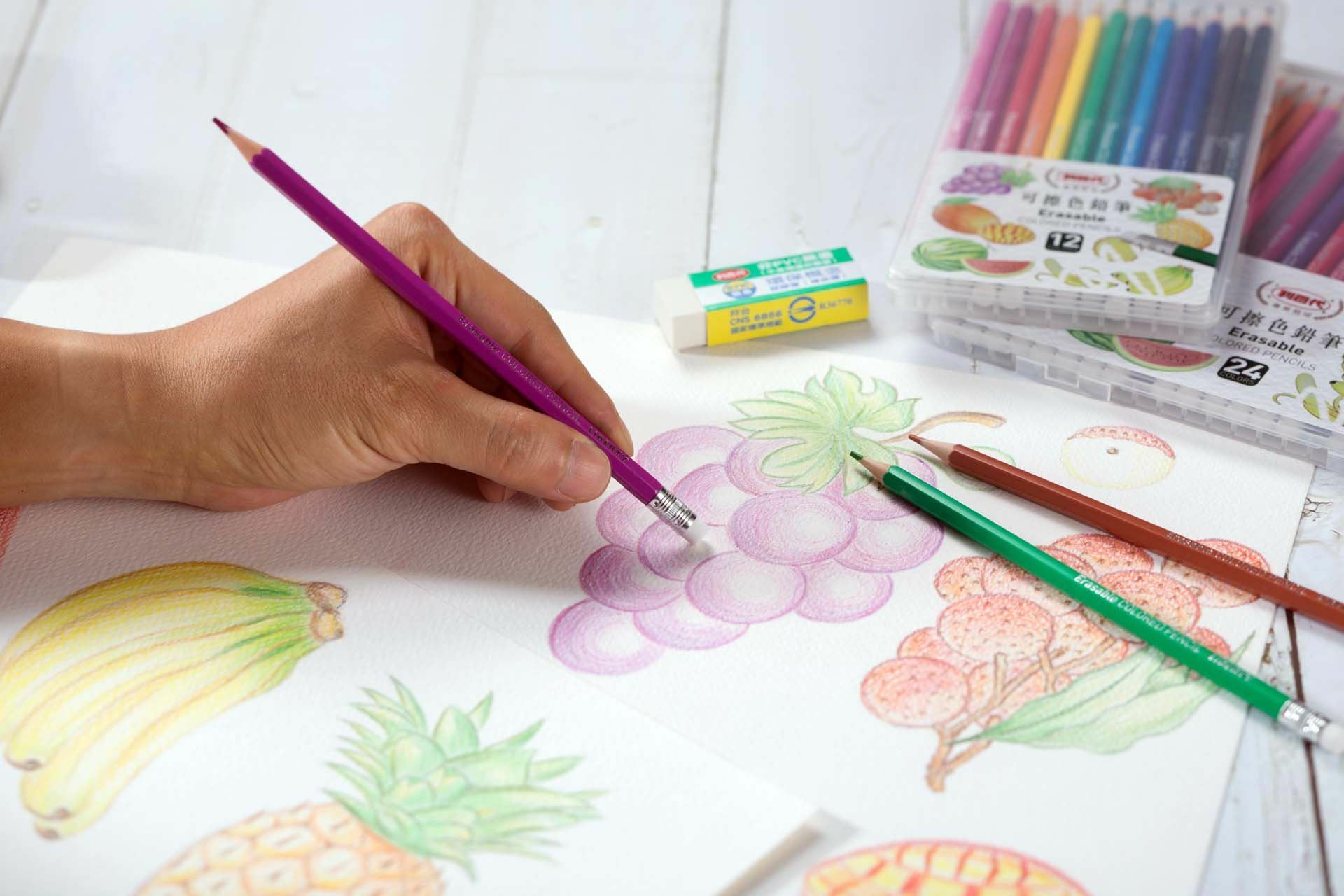 【LIBERTY 利百代】可擦色鉛筆12色