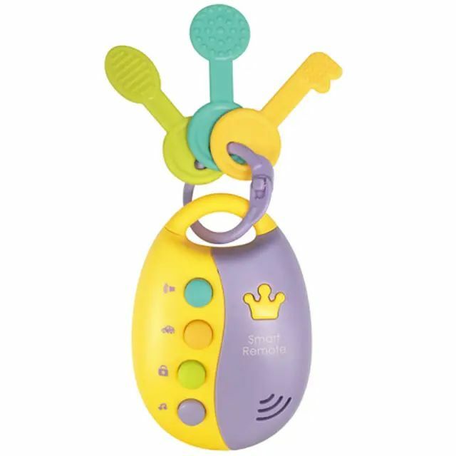 HUANGER 教育音樂 智慧遙控汽車玩具 假裝玩嬰兒音樂 塑膠駕駛汽車鑰匙玩具