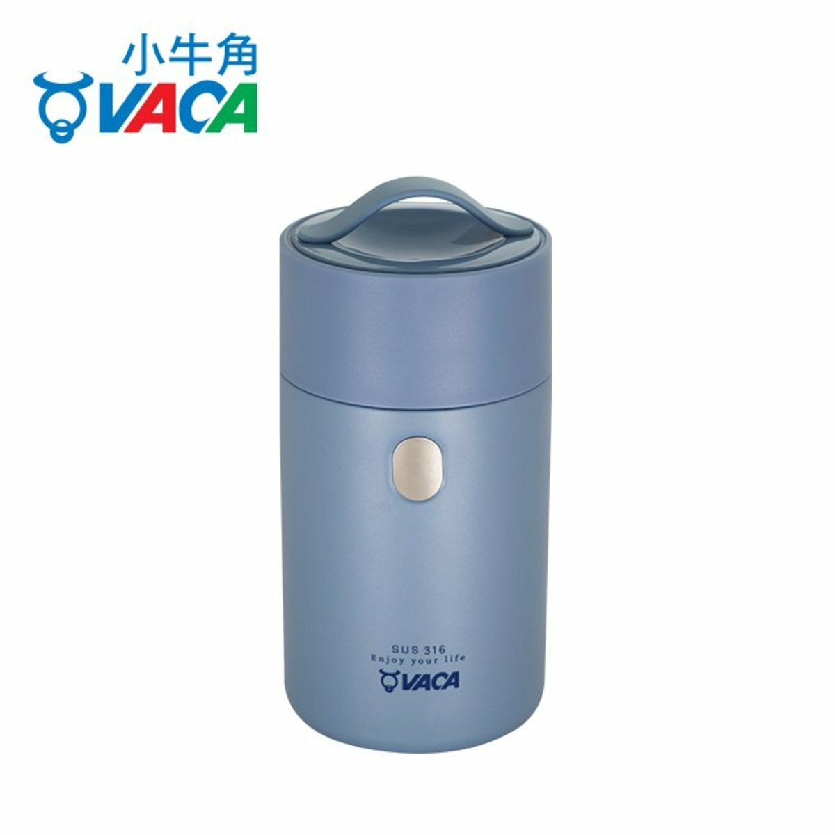 VACA 小牛角 1L 316不銹鋼真空湯壺 - 藍色 (HCV501B)