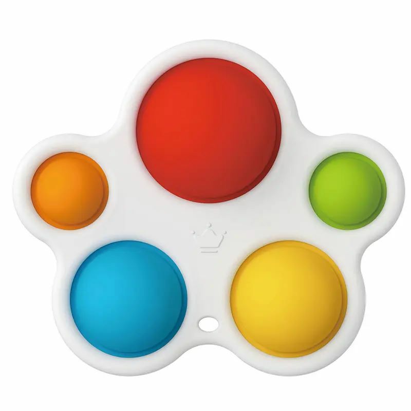 HUANGER早期教育嬰兒感官玩具推爆矽膠翻轉板嬰兒玩具