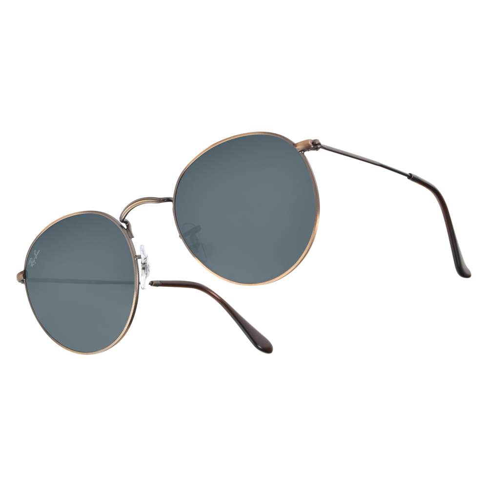 【RayBan】RB3447 9230/R5-53mm  經典ROUND復古 圓框太陽眼鏡