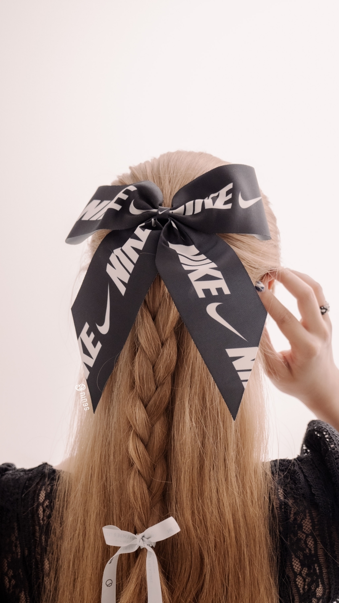 【現貨】NIKE BOW LARGE 黑色蝴蝶結 髮圈 N1002484010OS