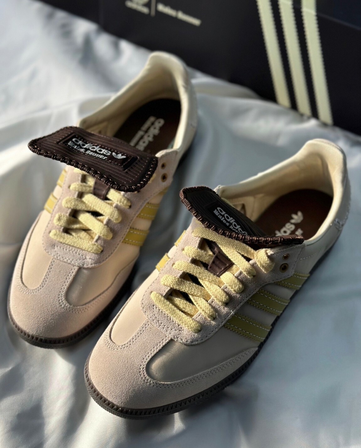 代購 adidas x Wales Bonner Silver Samba 休閒鞋 板鞋 白棕色 ID2017  JUN-