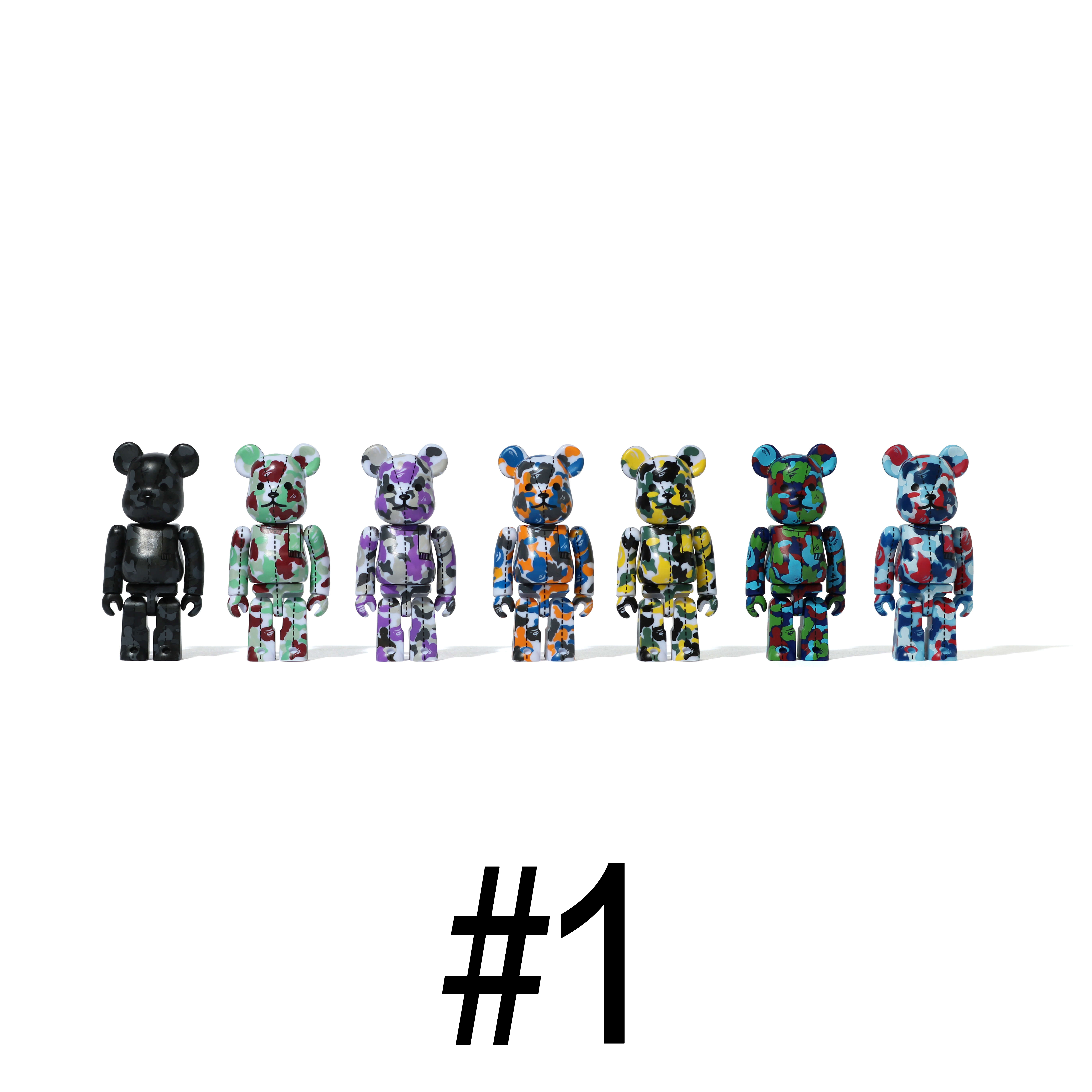 A BATHING APE X BE@RBRICK 28TH 100%盒抽 迷彩熊 (單隻) #1 #2