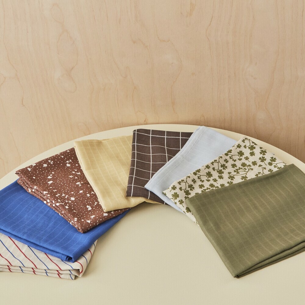 OYOY Iro 有機棉紗布包巾2入組 / 幸運草