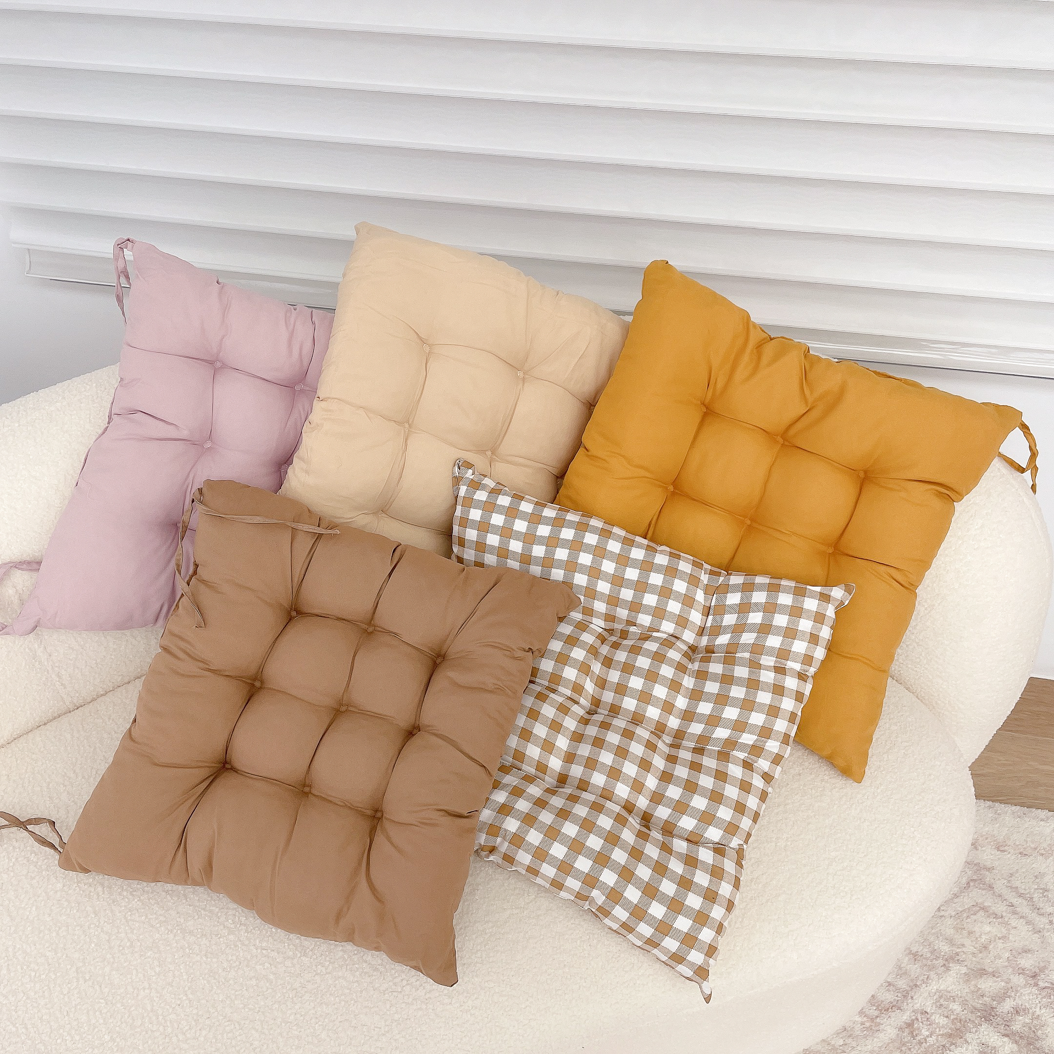 五色奶油系坐墊