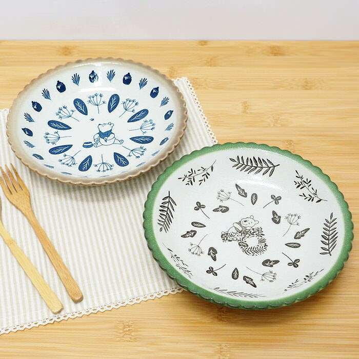 【現貨】日本 迪士尼 小熊維尼 花邊圓盤組