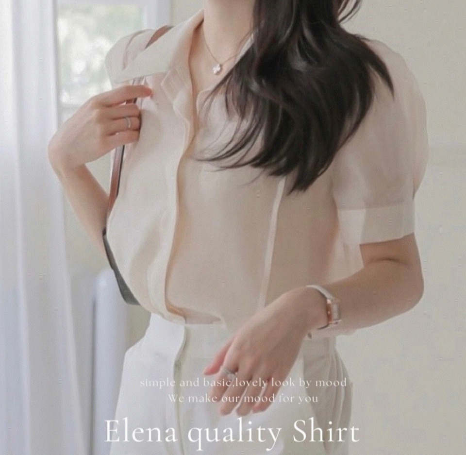 🚀當日出貨 Elena高級感微光澤襯衫/短袖版( 3 colors)