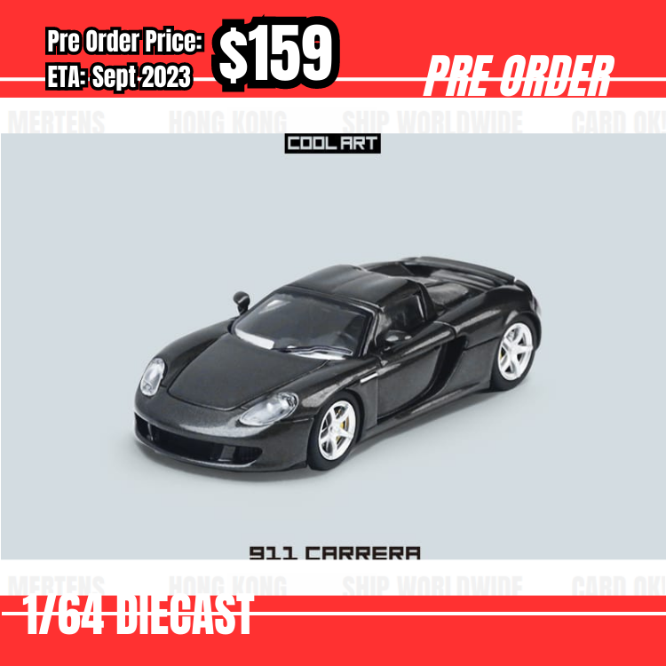 Pre Order-$159 * Time Micro * 1:64 Porsche Carrera GT Gun Metal [OD16/06]