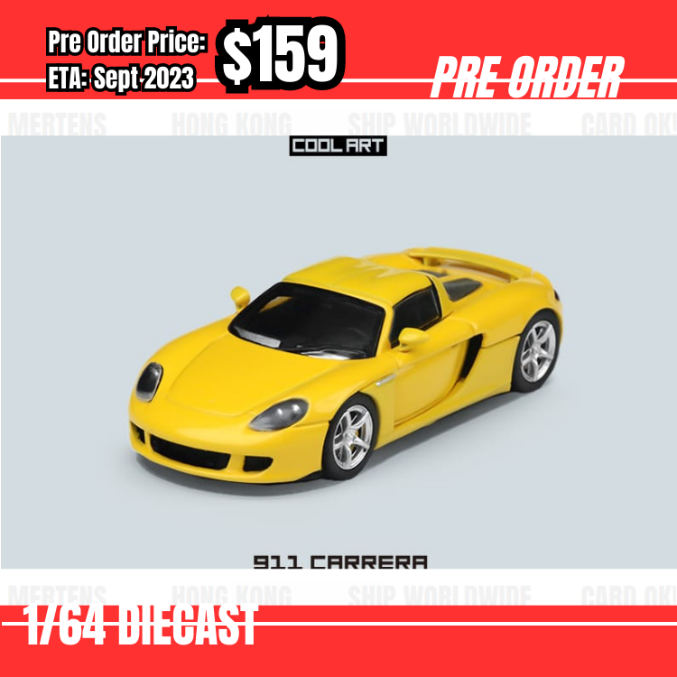 Pre Order-$159 * Time Micro * 1:64 Porsche Carrera GT Yellow [OD16/06]