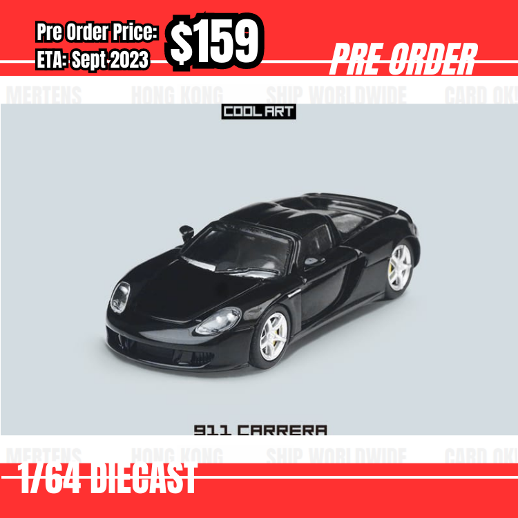 Pre Order-$159 * Time Micro * 1:64 Porsche Carrera GT Black [OD16/06]