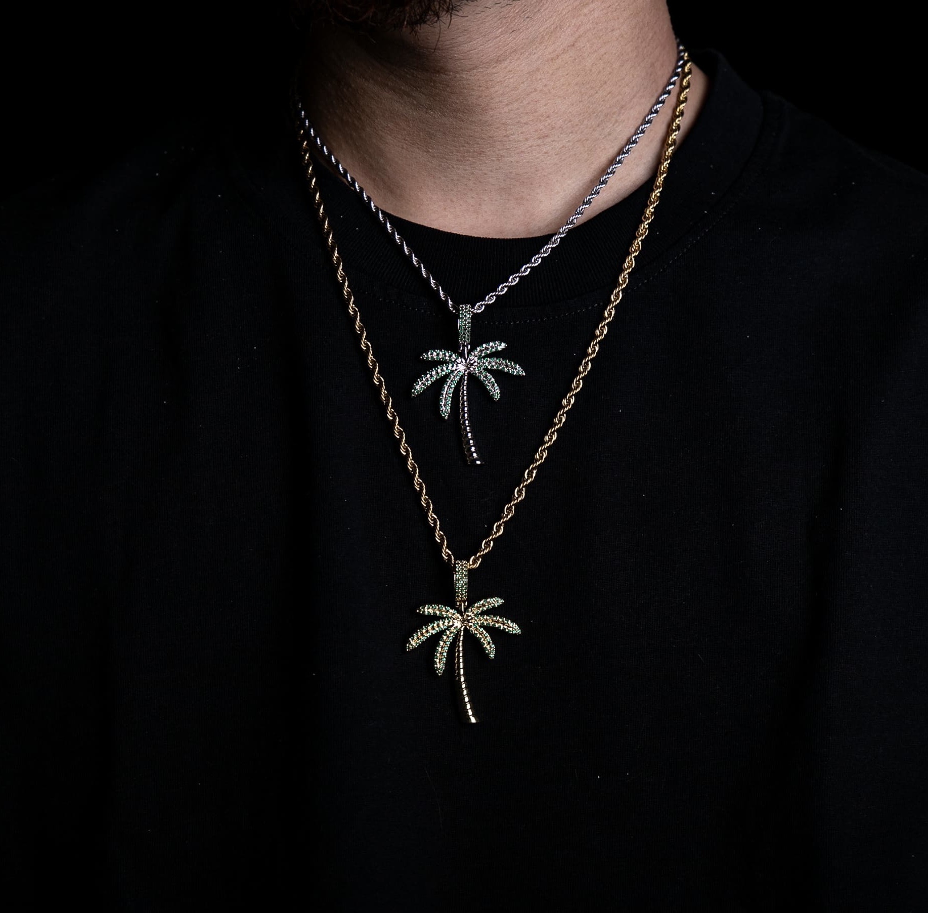 立體棕梠樹墜飾