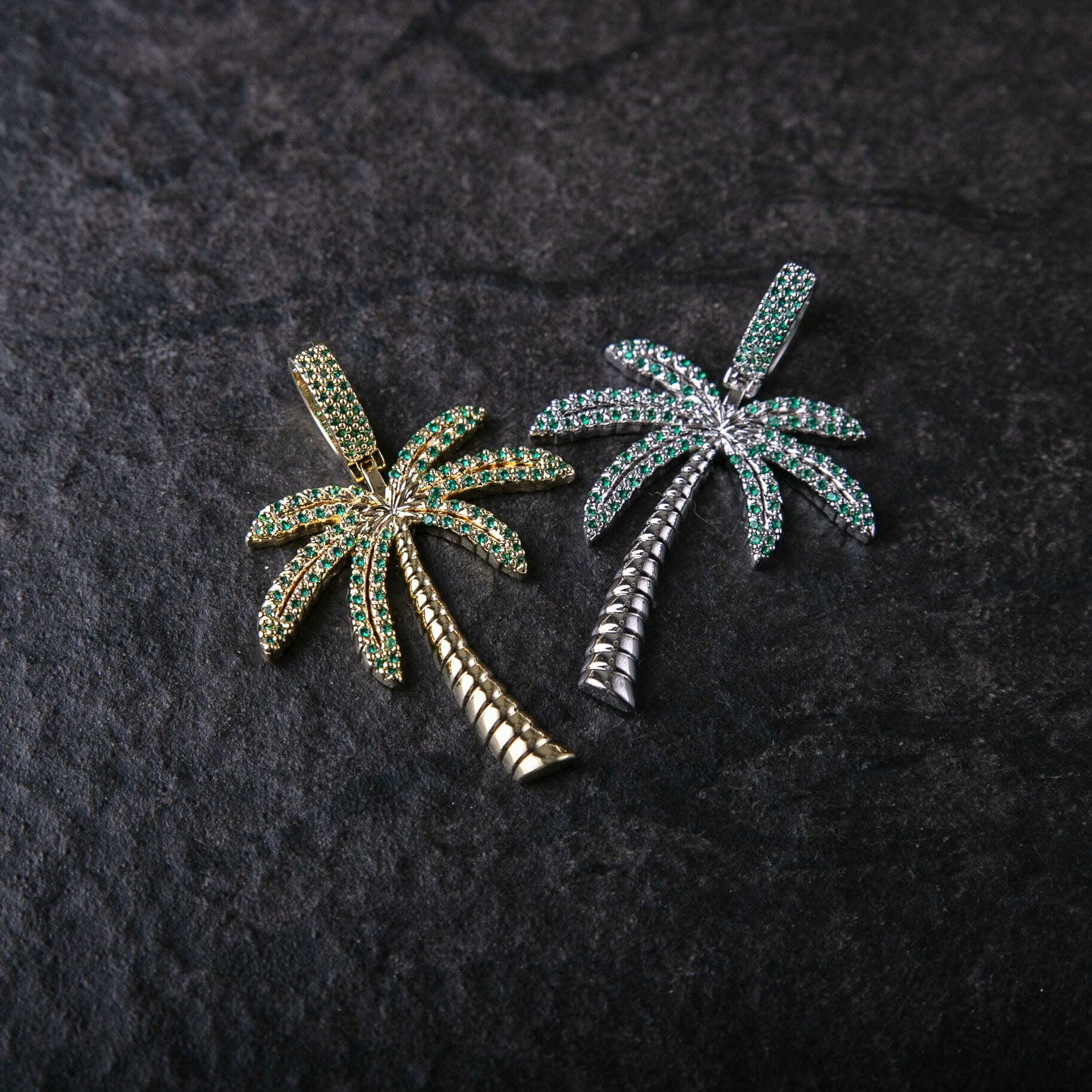 立體棕梠樹墜飾